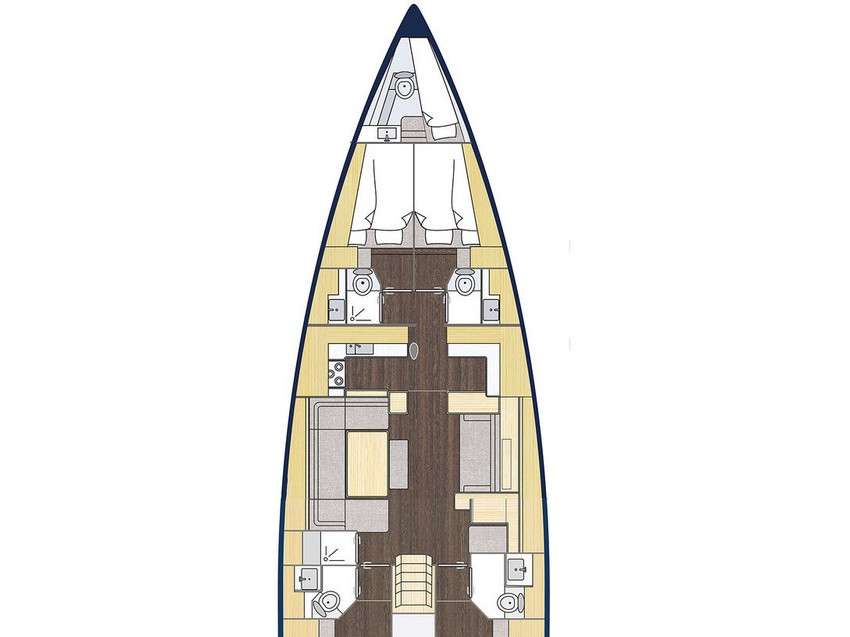 План яхты Bavaria Cruiser 57