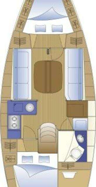 Layout of the boat Bavaria 32 Cruiser