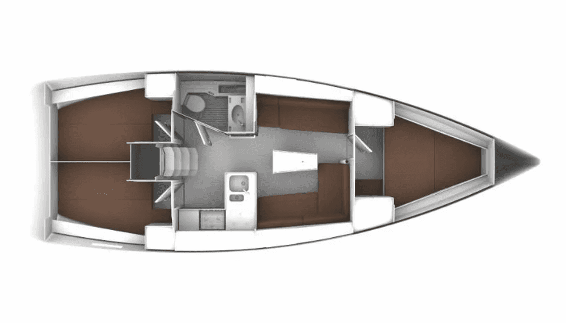 План яхты Bavaria Cruiser 37