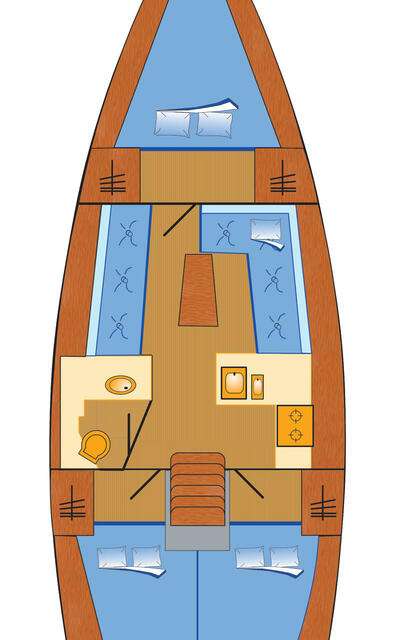 План яхты Bavaria Cruiser 37