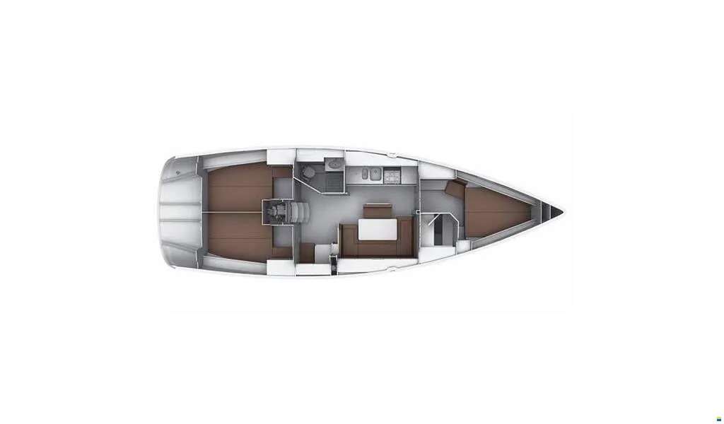 Distribución del barco Bavaria 40 Cruiser