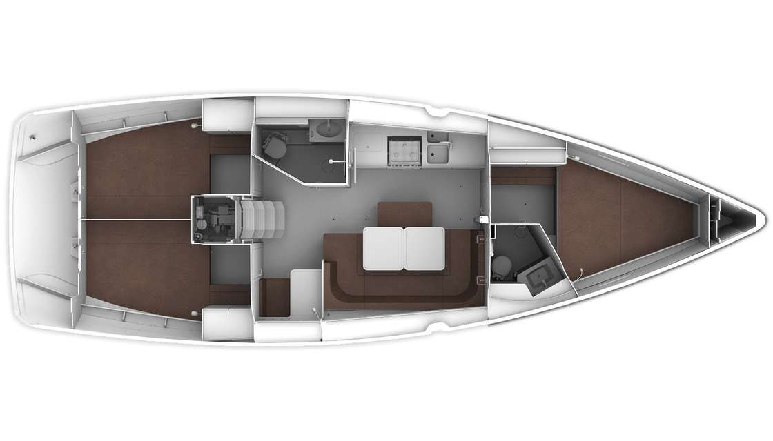 Layout of the boat Bavaria Cruiser 41