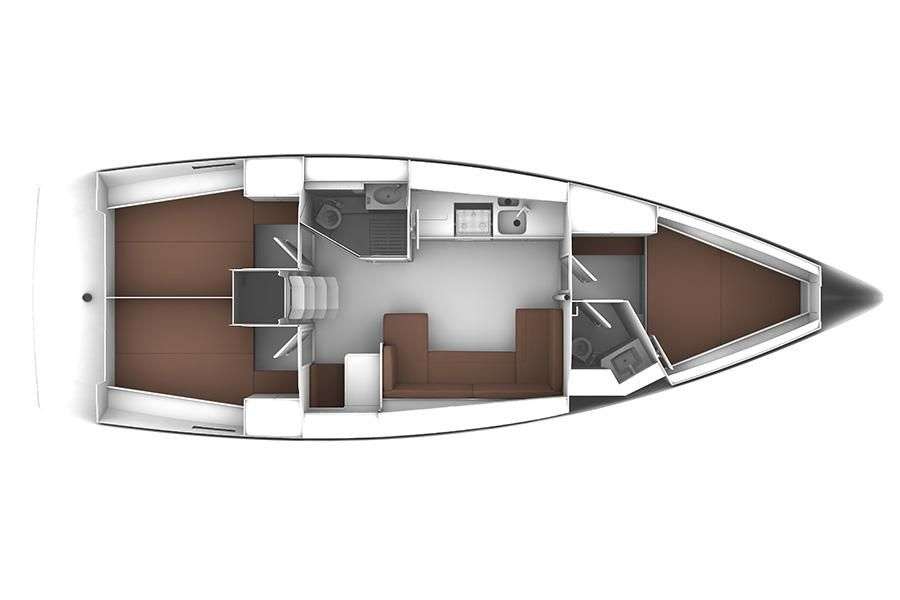 Layout of the boat Bavaria Cruiser 41