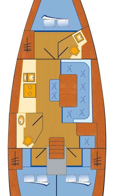 План яхты Bavaria 41 Cruiser
