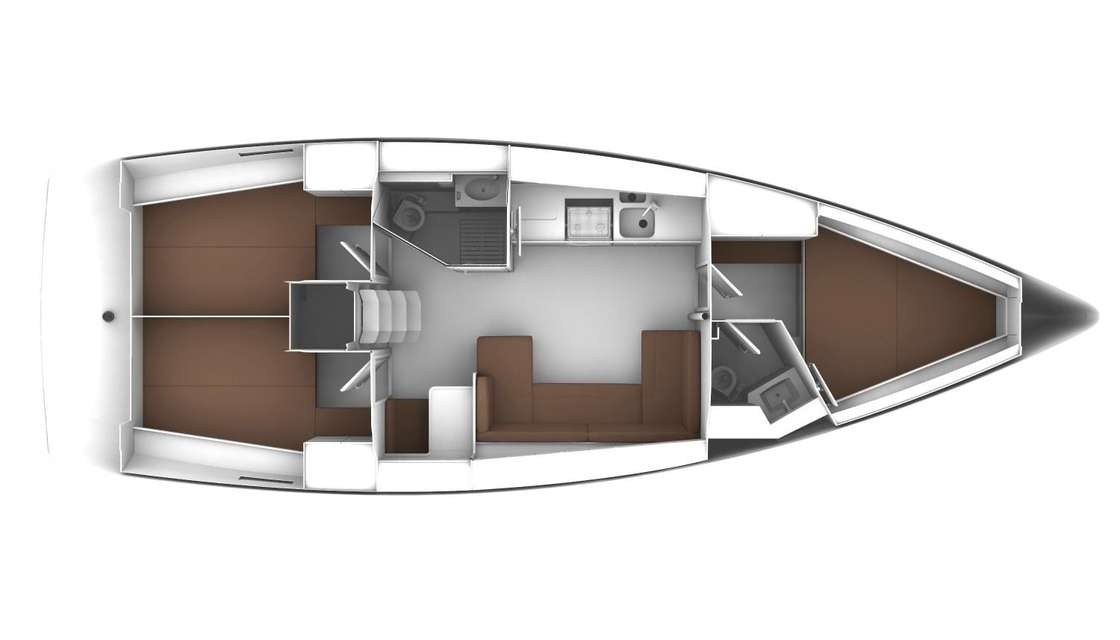 Layout of the boat Bavaria Cruiser 41