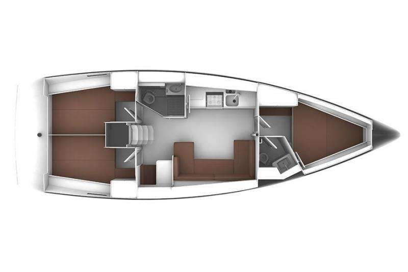 Distribución del barco Bavaria Cruiser 41