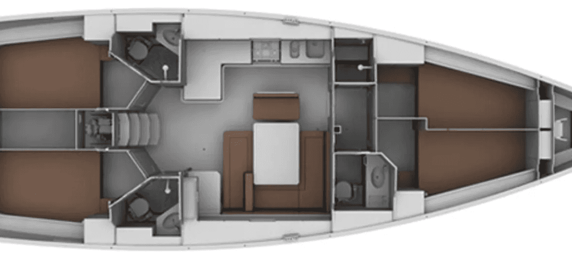 План яхты Bavaria 45 Cruiser