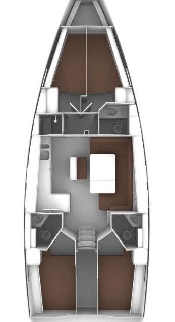 Layout of the boat Bavaria Cruiser 46