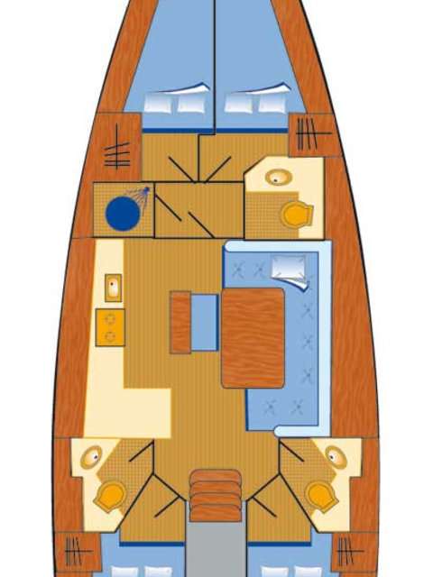 Piano della barca Bavaria Cruiser 46