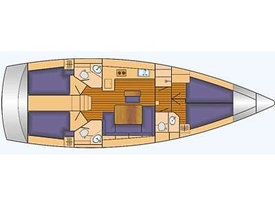 Layout of the boat Bavaria Cruiser 46