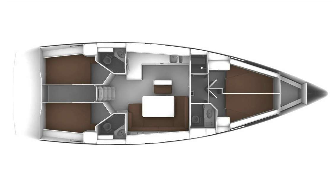 Layout of the boat Bavaria Cruiser 46