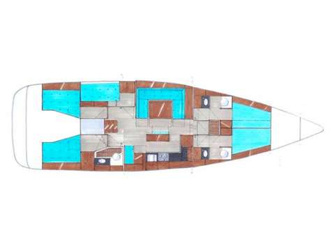 Distribución del barco Bavaria Cruiser 50