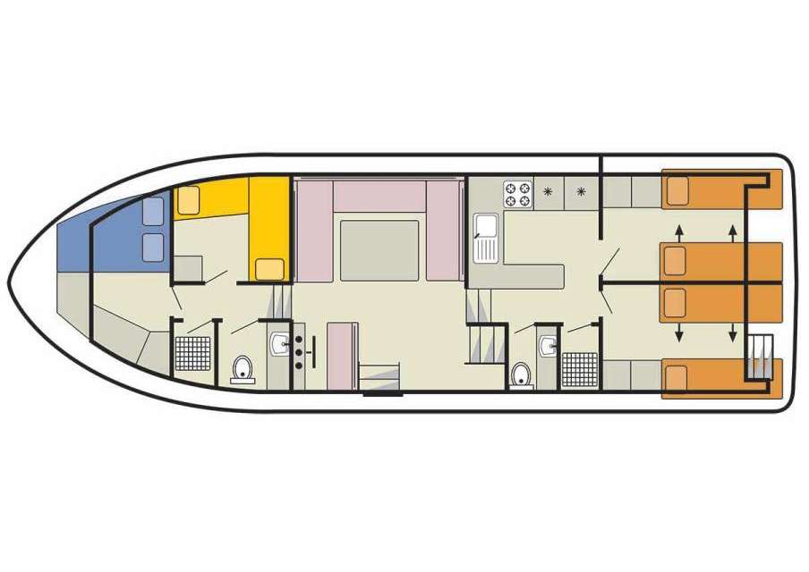 Layout of the boat Classique