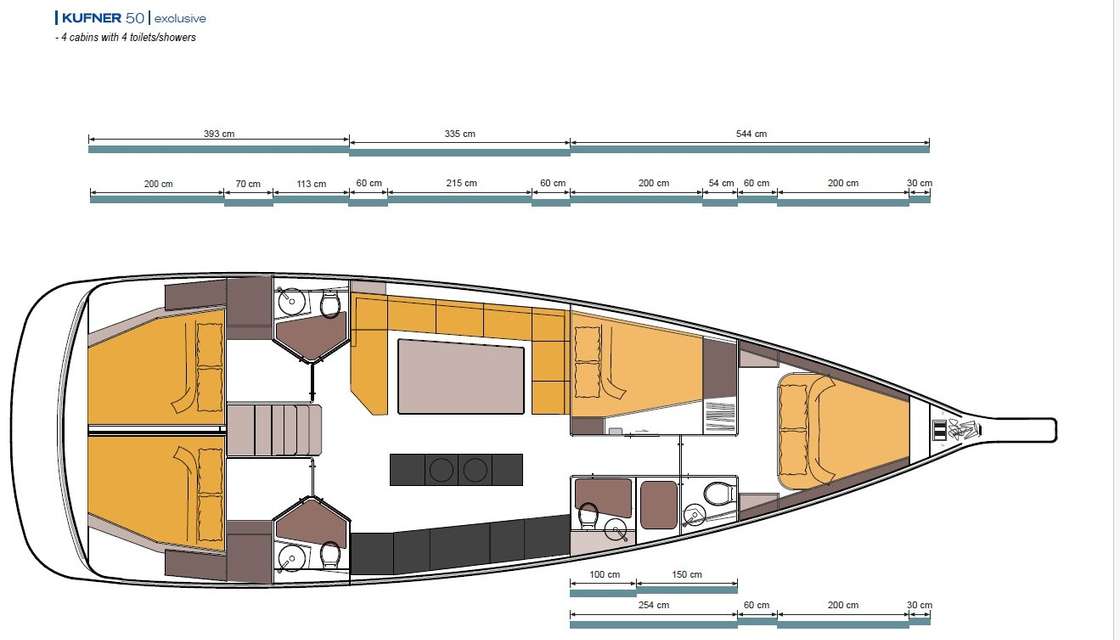 Distribución del barco D&D Kufner 50