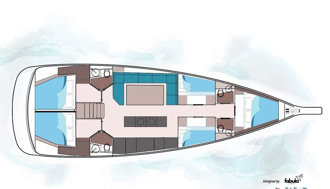 План яхты D&D Kufner 50