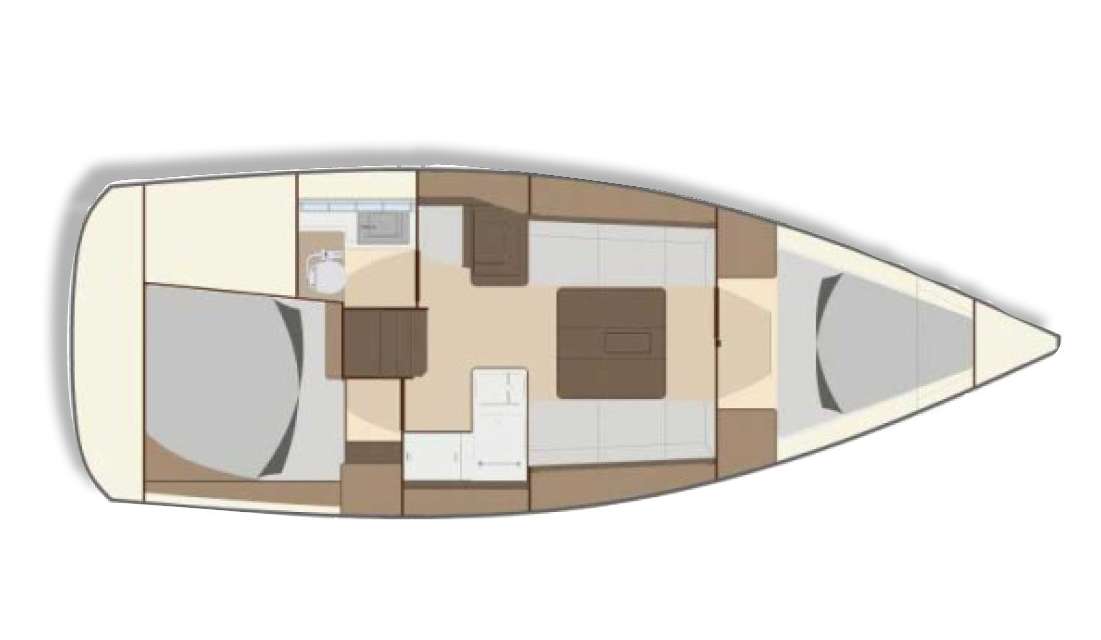 План яхты Dufour 335 Grand Large