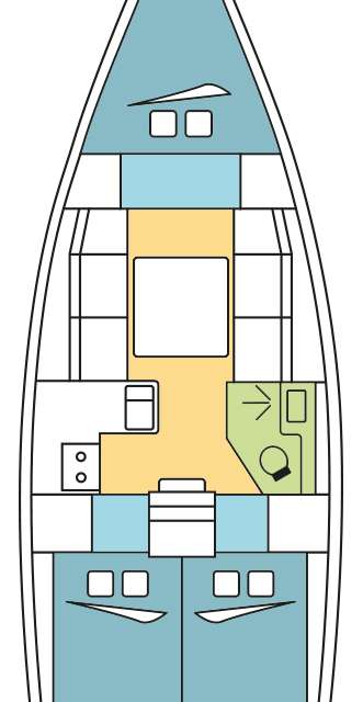 План яхты Dufour 360 Grand Large