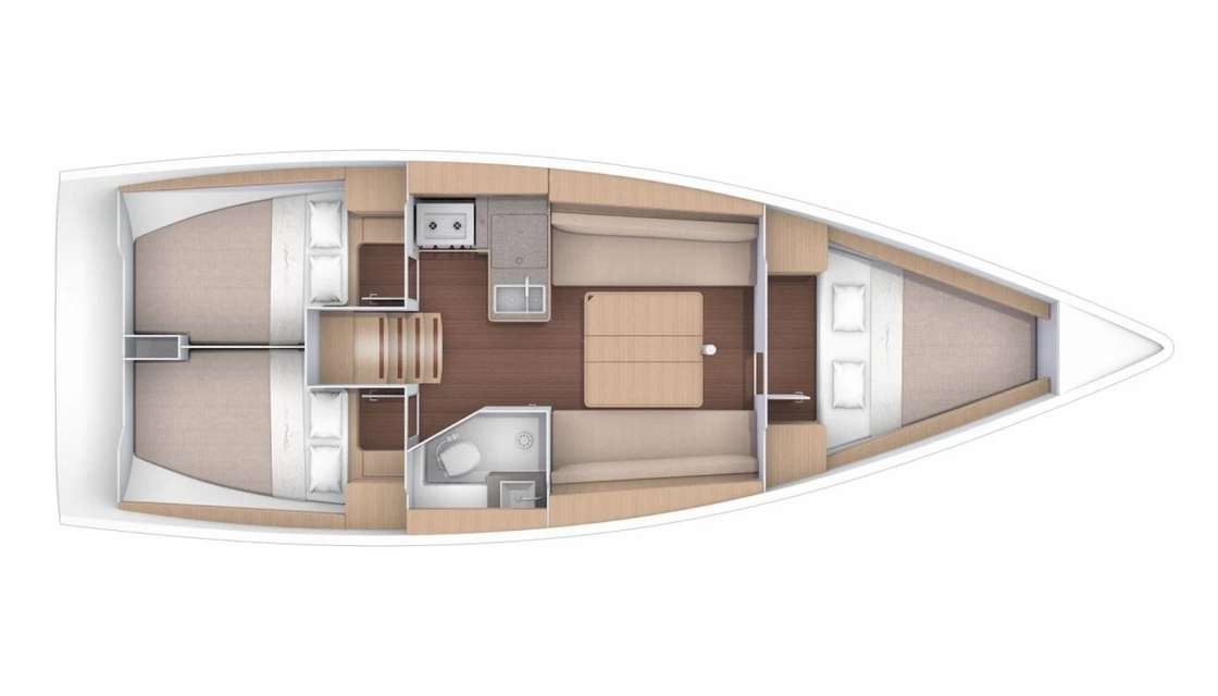 План яхты Dufour 360 Grand Large