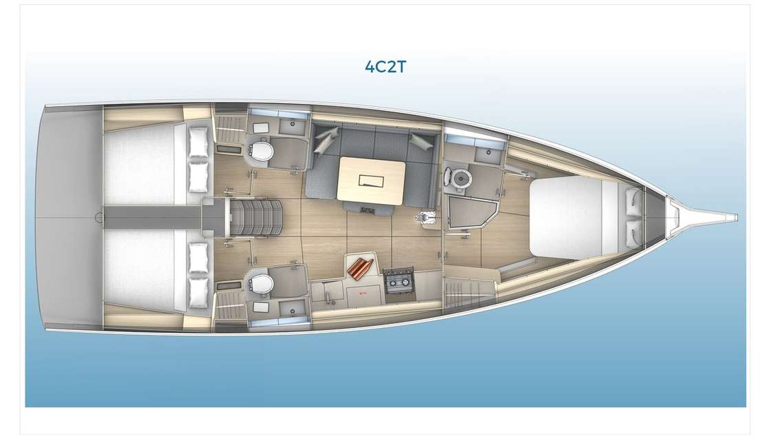План яхты Dufour 41