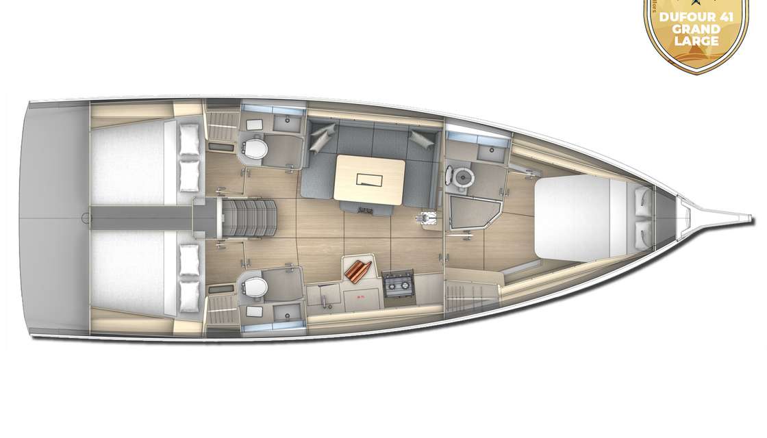Piano della barca Dufour 41
