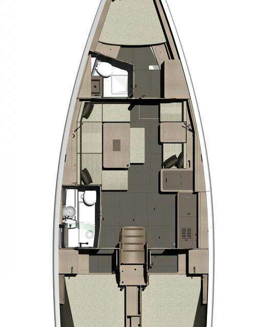 Piano della barca Dufour 412 Grand Large