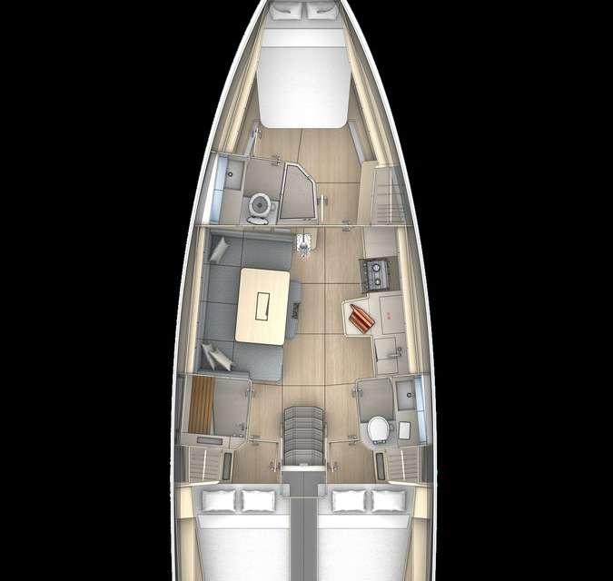 Piano della barca Dufour 430 Grand Large