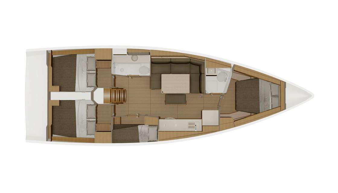 Piano della barca Dufour 430 Grand Large