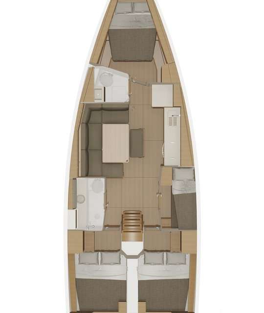 Piano della barca Dufour 430 Grand Large