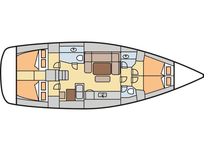 План яхты Dufour 450 Grand Large