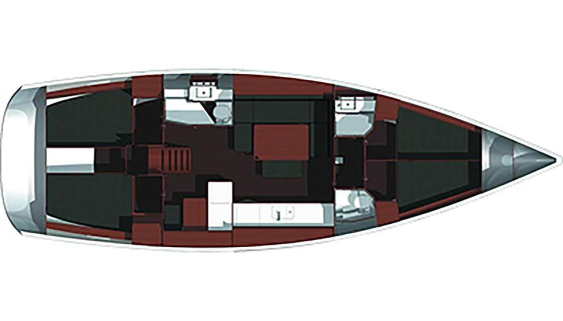 План яхты Dufour 450 Grand Large
