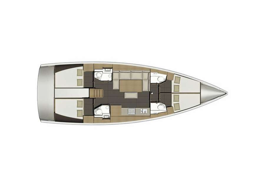 План яхты Dufour 460 Grand Large
