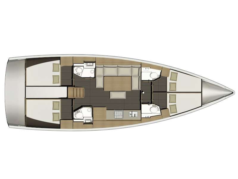 План яхты Dufour 460 Grand Large