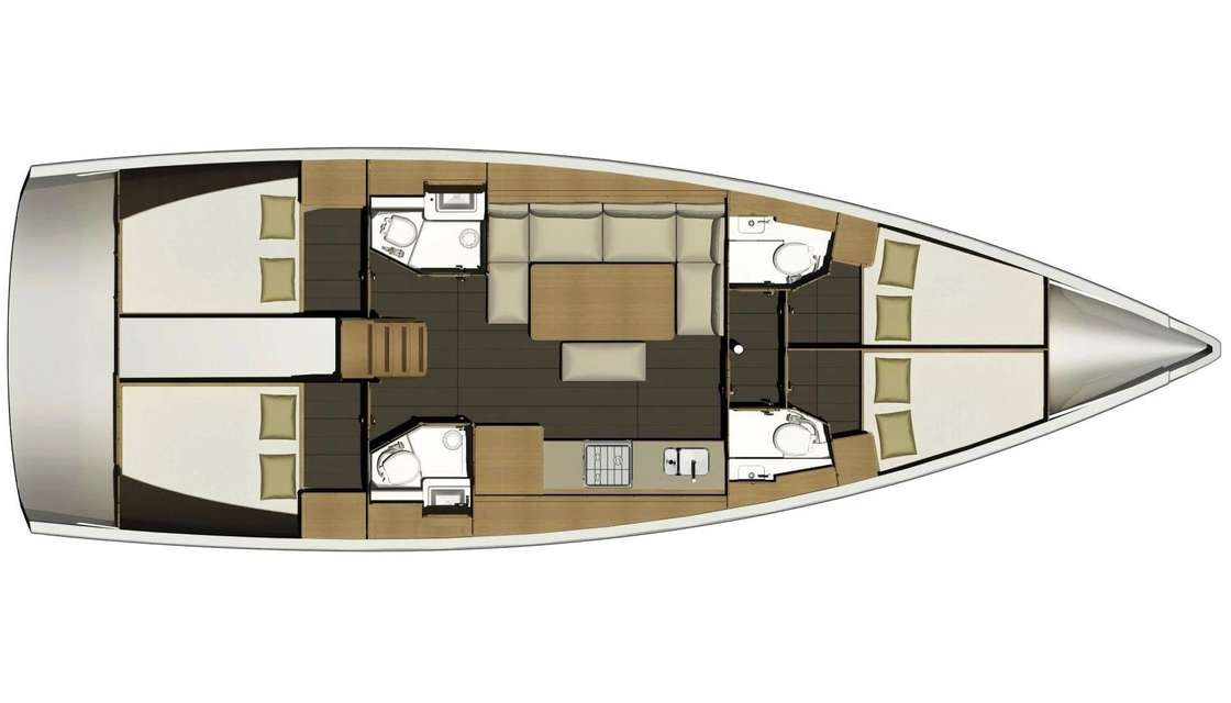 План яхты Dufour 460 Grand Large