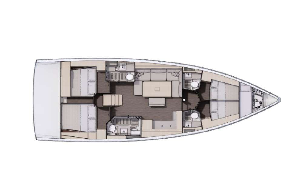 Piano della barca Dufour 470