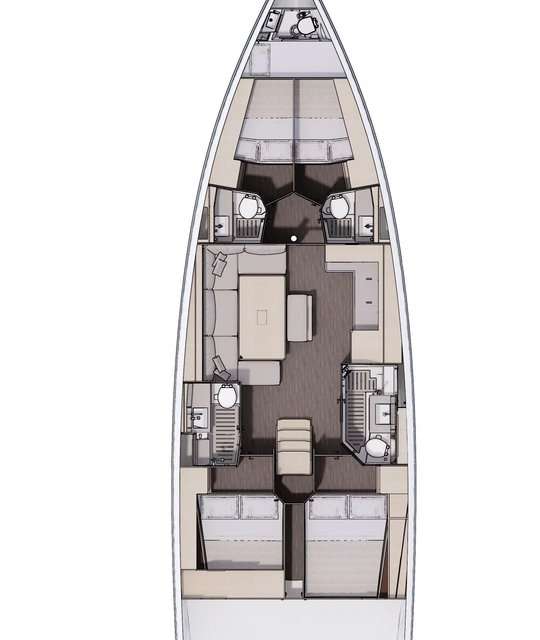 План яхты Dufour 470
