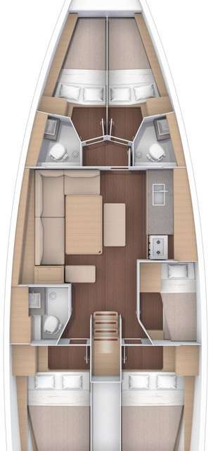План яхты Dufour 470