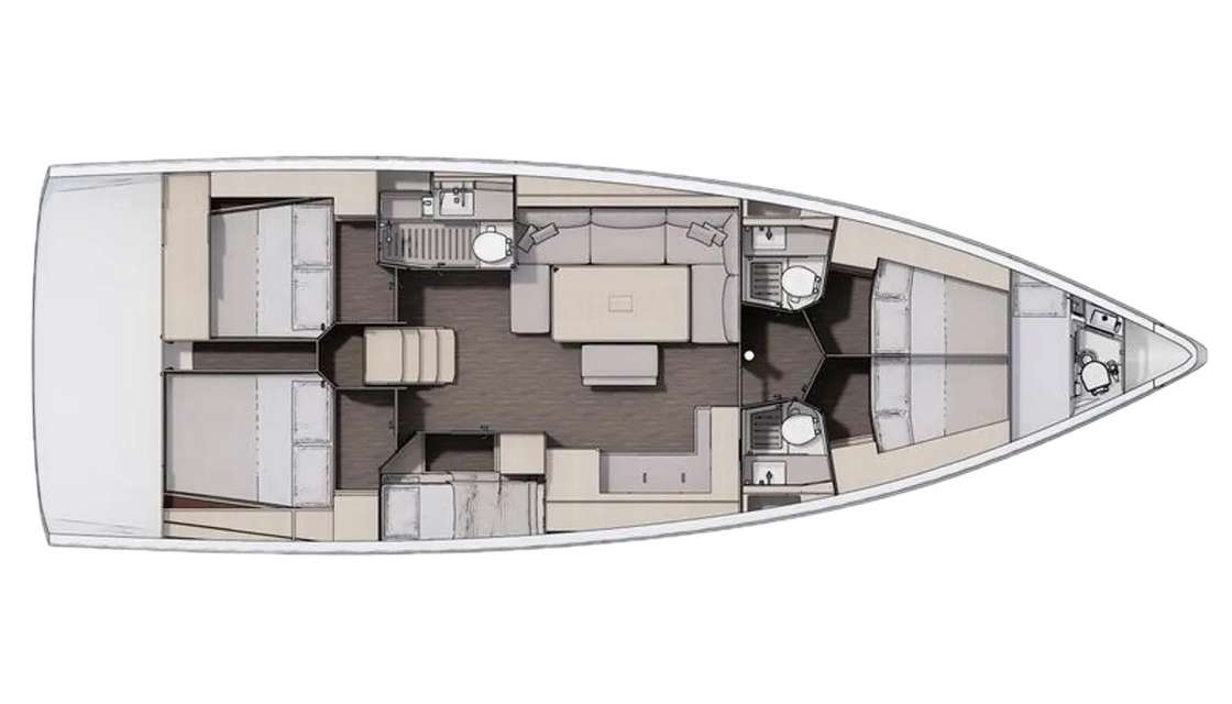 План яхты Dufour 470