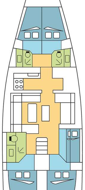 План яхты Dufour 520 Grand Large