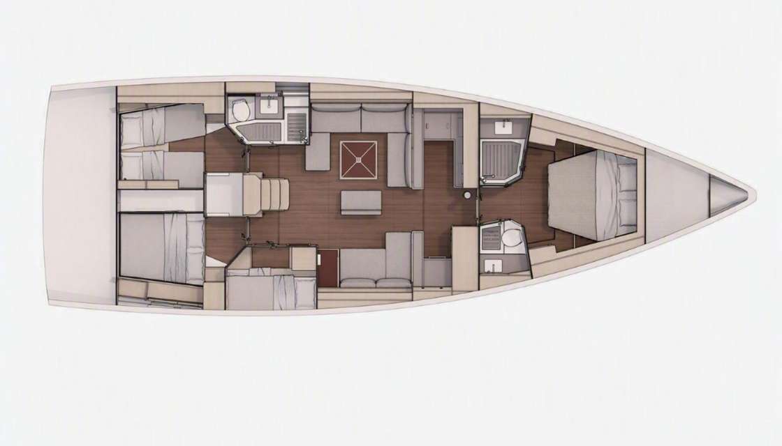 Piano della barca Dufour 530