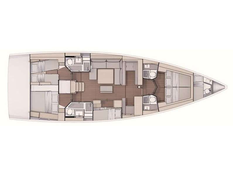 Piano della barca Dufour 530