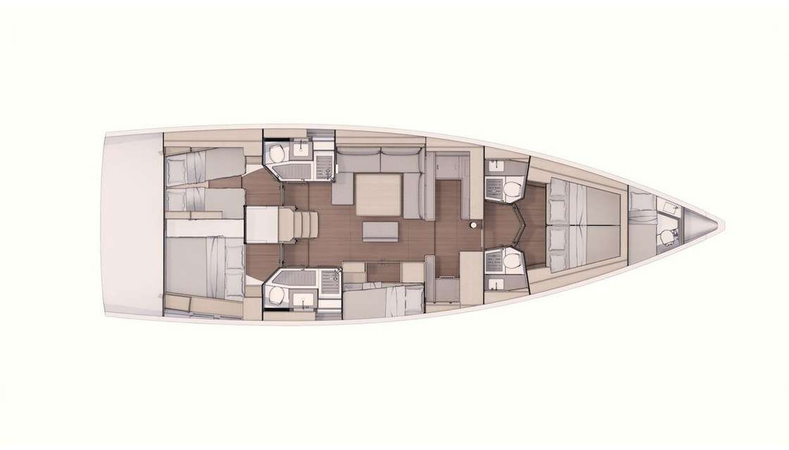 План яхты Dufour 530