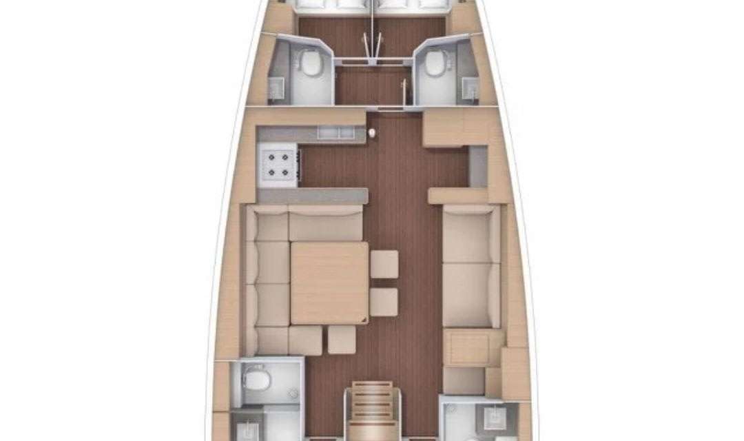 Piano della barca Dufour 56 Exclusive