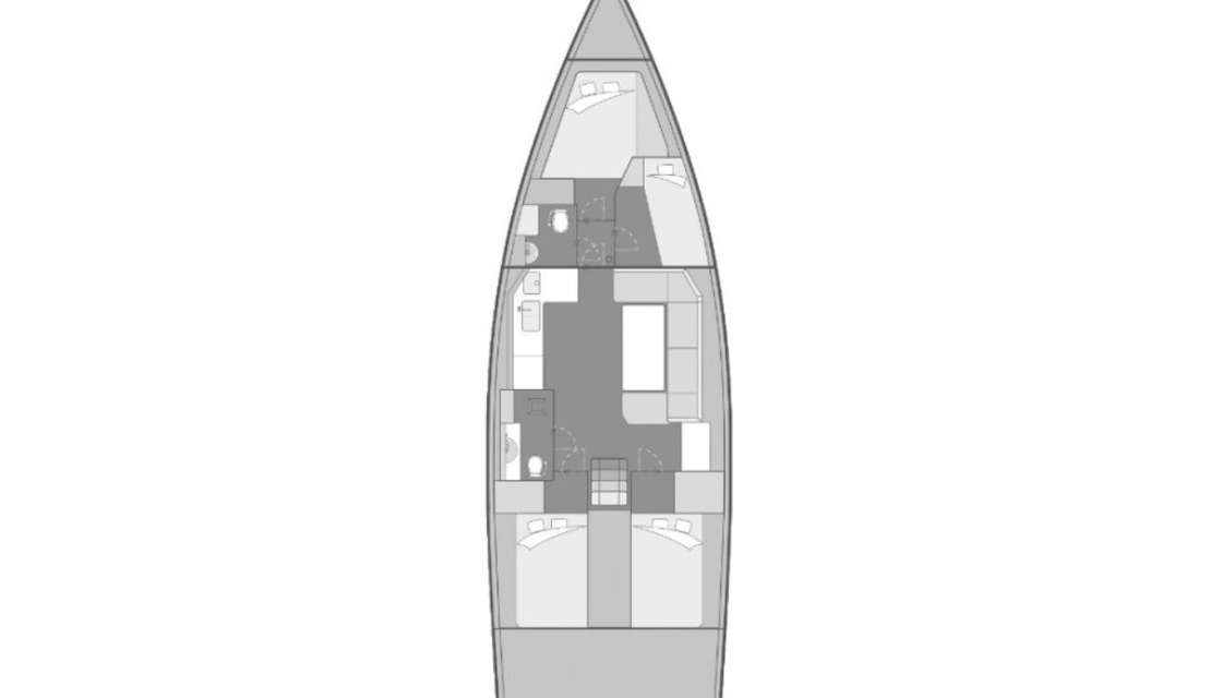 Distribución del barco Elan Impression 45