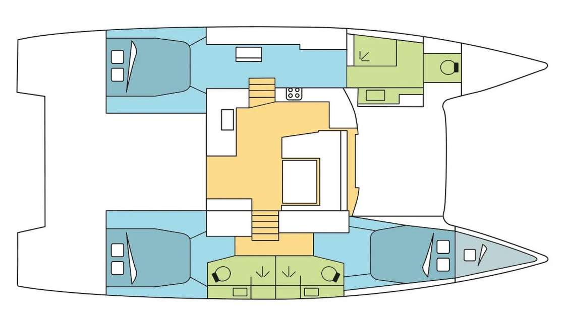 План яхты Elba 45