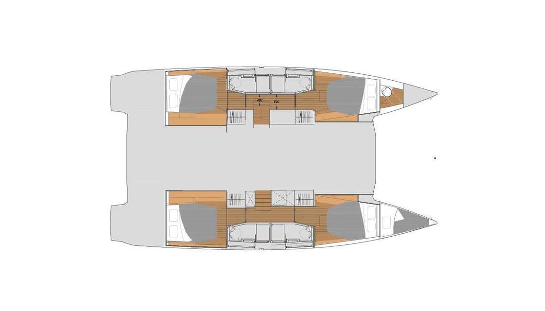 План яхты Elba 45