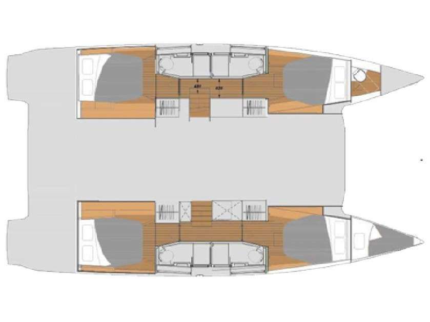Layout of the boat Elba 45
