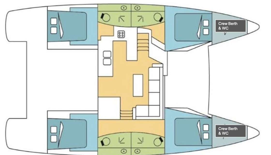 Layout of the boat Elba 45