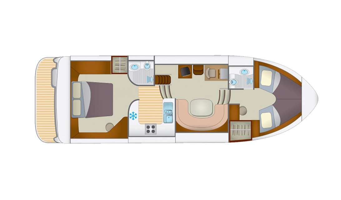 Piano della barca Cruiser Premium XL 4 Pers