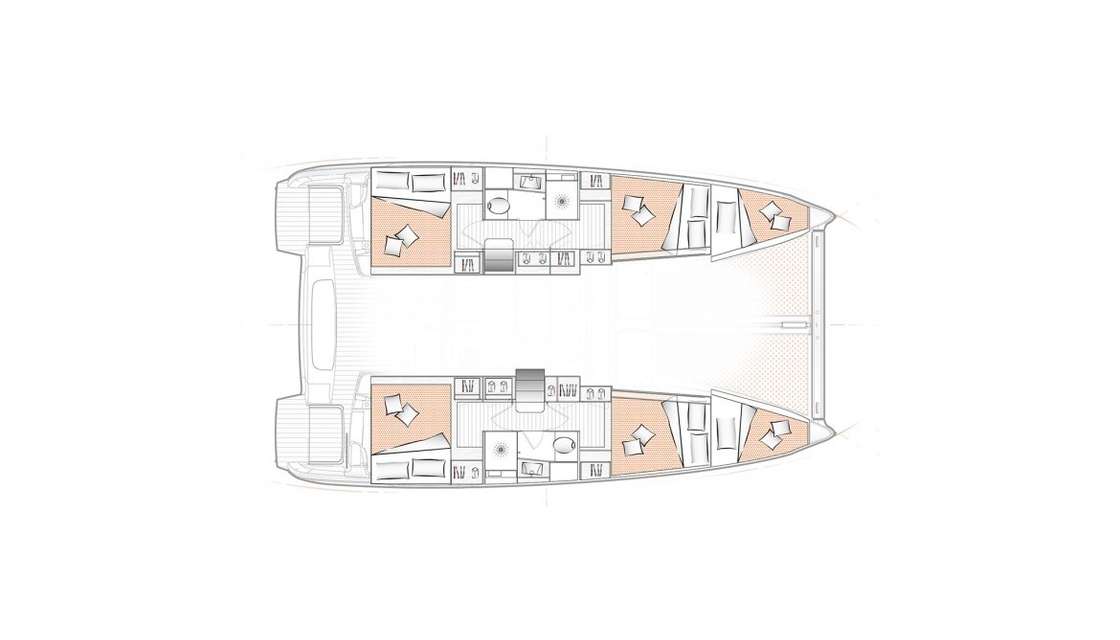 Layout of the boat Excess 11