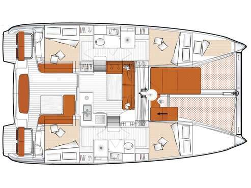 Distribución del barco Excess 11